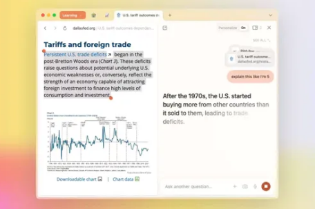AI comes to the URL with a new web browser that answers you back